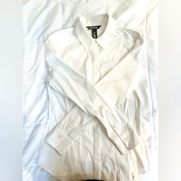 WHBM Crisp White Tailored Blouse Size 6 - Picture 6 of 7